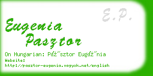 eugenia pasztor business card